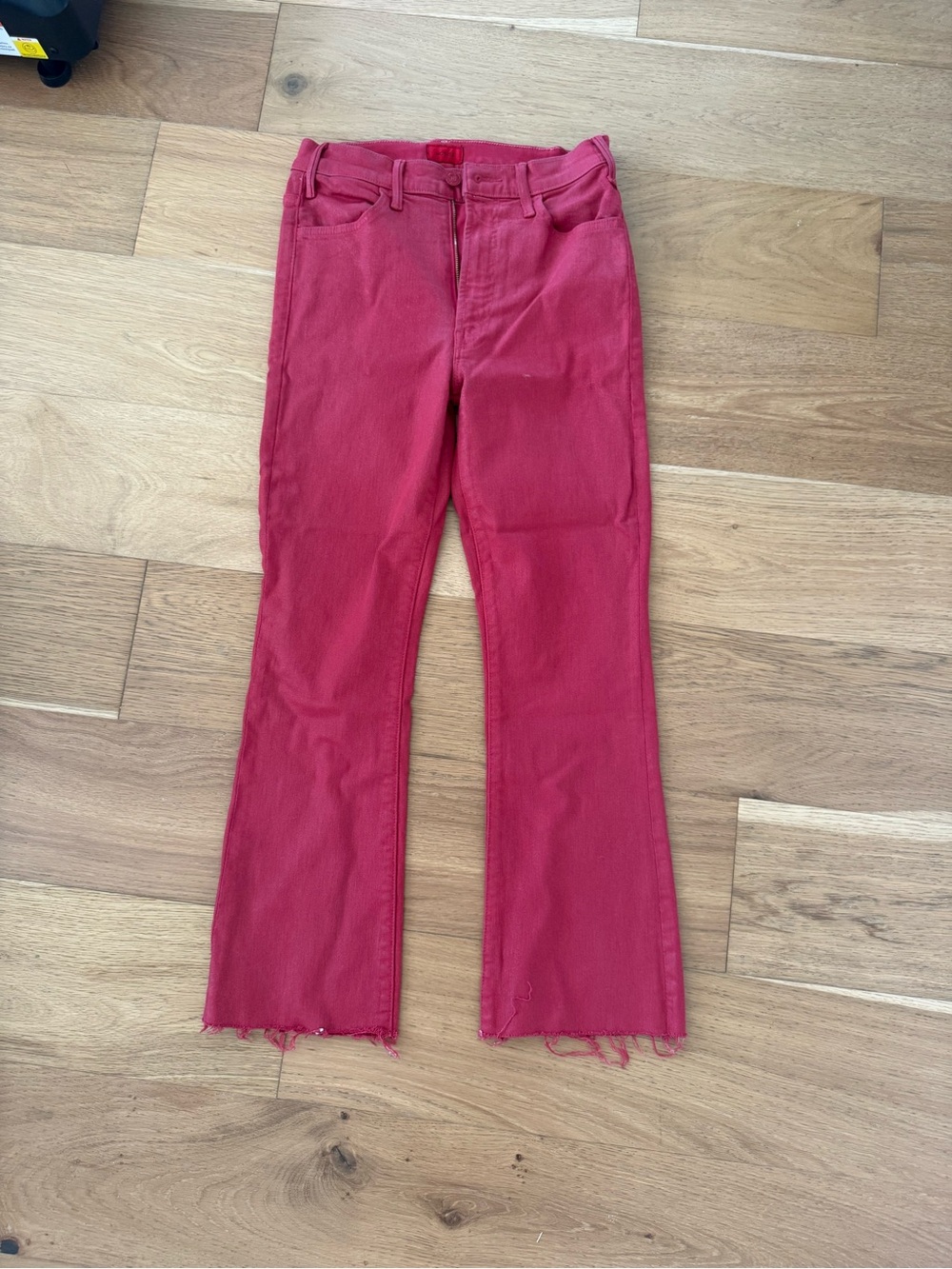Mother Women’s Red Crop Flare Jeans